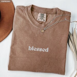 Simplistic and subtle Christianity shirt in espresso brown