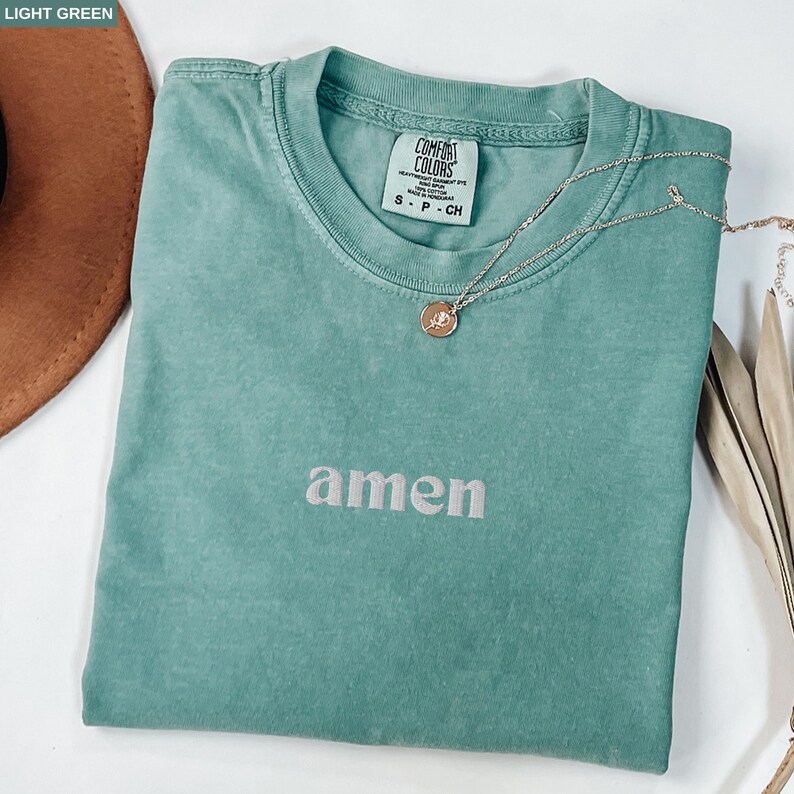 Light green comfort colors christian shirt makes the perfect believer gift