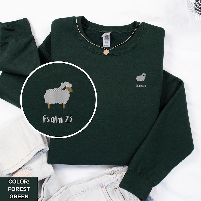 Embroidered psalms sweatshirt
