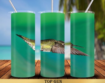 Hummingbird 20 oz Tumbler Wrap Sublimation Designs, Straight & Tapered, Instant Download PNG, 30 oz Design Also Included