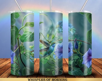 Hummingbird Sublimation Designs for 20 oz & 30 oz Tumblers | PNG Instant Download | Straight or Tapered Tumbler Wrap | by JustUsBirds