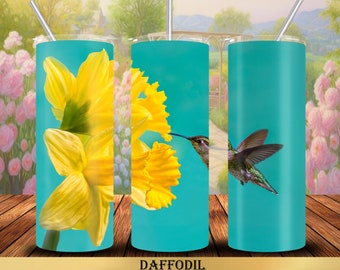 Colibri 20 oz Tumbler Wrap Sublimation Designs, Droit &Conique, Téléchargement instantané PNG, 30 oz Design également inclus