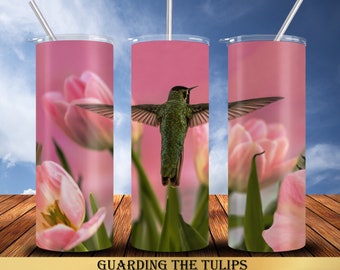 Hummingbird 20 oz Tumbler Wrap Sublimation Designs, Straight & Tapered, Instant Download PNG, 30 oz Design Also Included