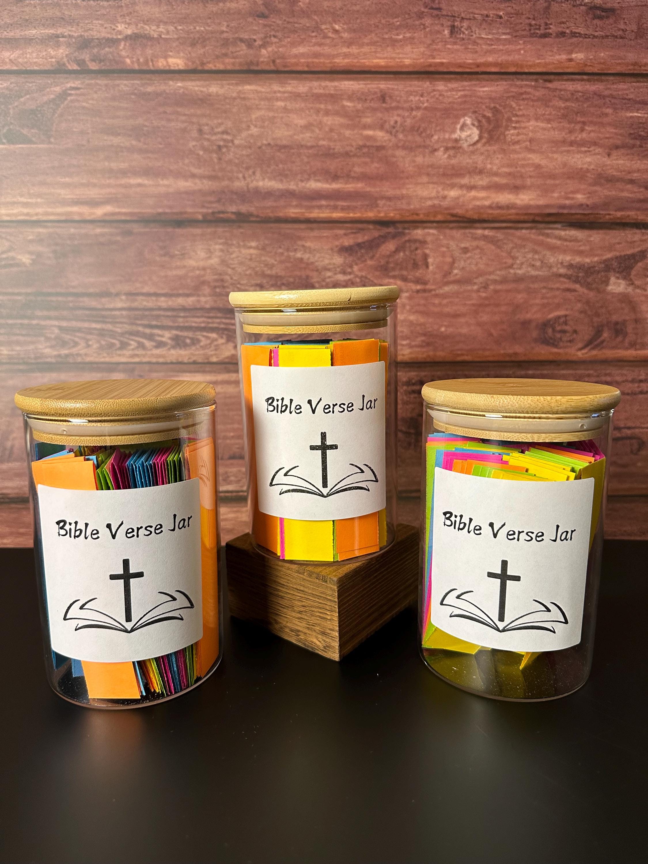 Motivational Christian Scripture Jar, Religious Biblical Encouraging ...