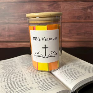 Motivational Christian Scripture Jar, Religious Biblical Encouraging Gift, Religious Scripture Jar of Hope, Faith Scripture, Christian Gift