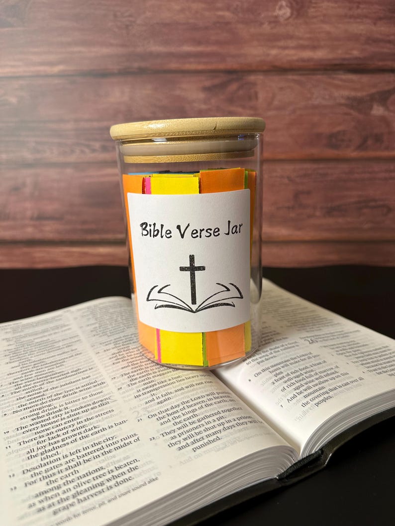 Motivational Christian Scripture Jar, Religious Biblical Encouraging ...