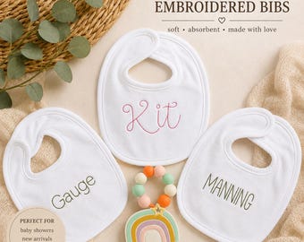 Embroidered Custom Baby Bib | Personalized Gift