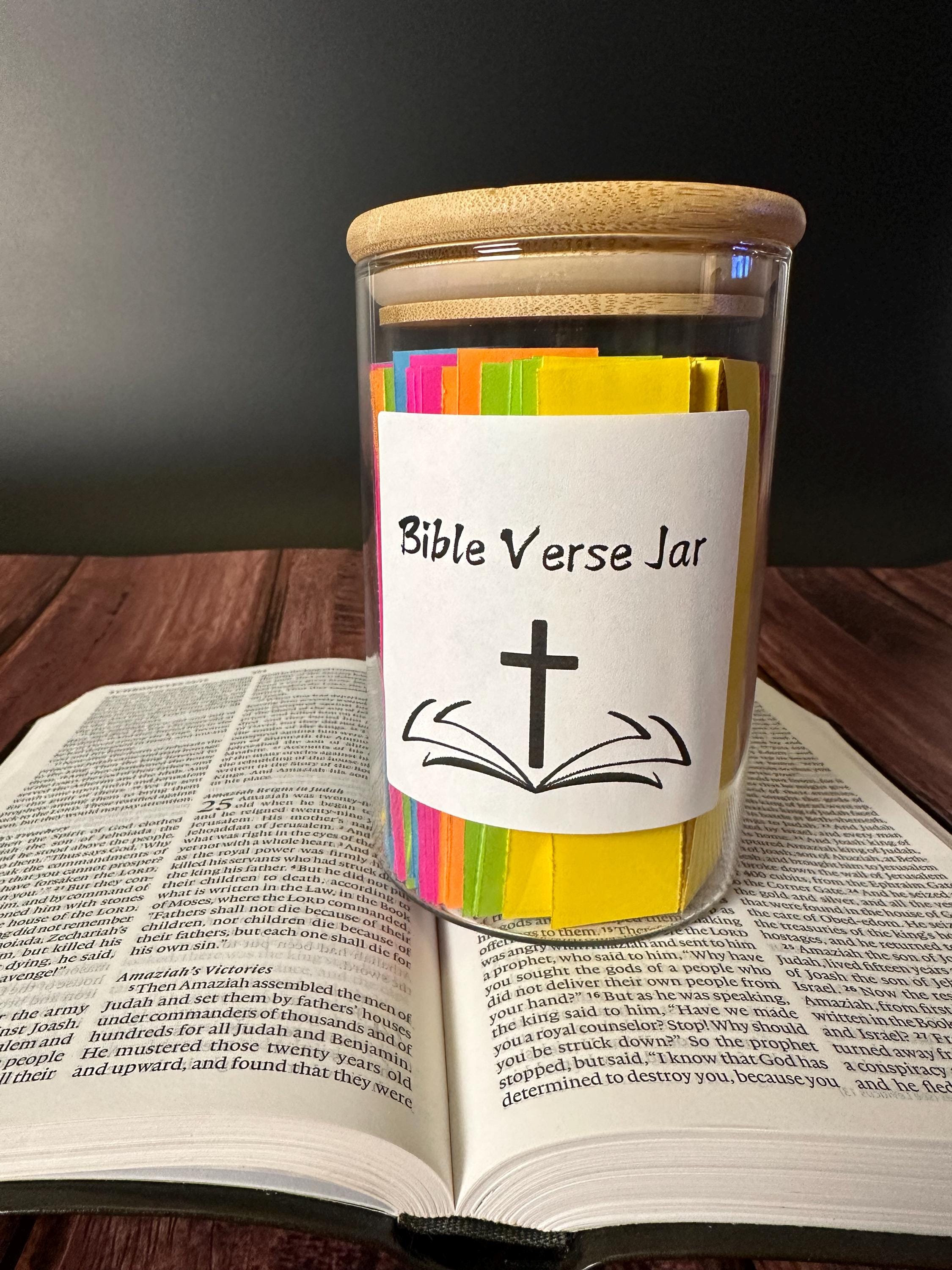 Motivational Christian Scripture Jar, Religious Biblical Encouraging ...