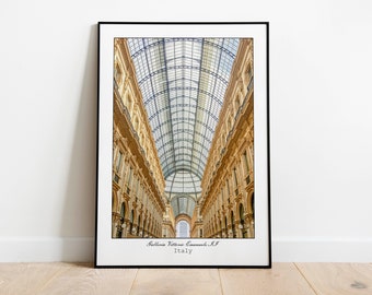 Italy Galleria Vittorio Emanuele II, Milan, Duomo, interior photography, wall art, Italian Duomo