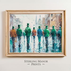 St Patricks Parade Marching Figures Festive Wall Art 1141