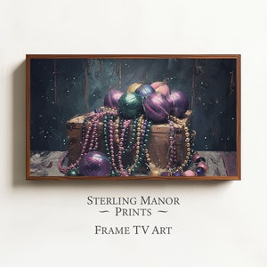 Mardi Gras 5 Festive Frame TV Art Samsung Decor 7448