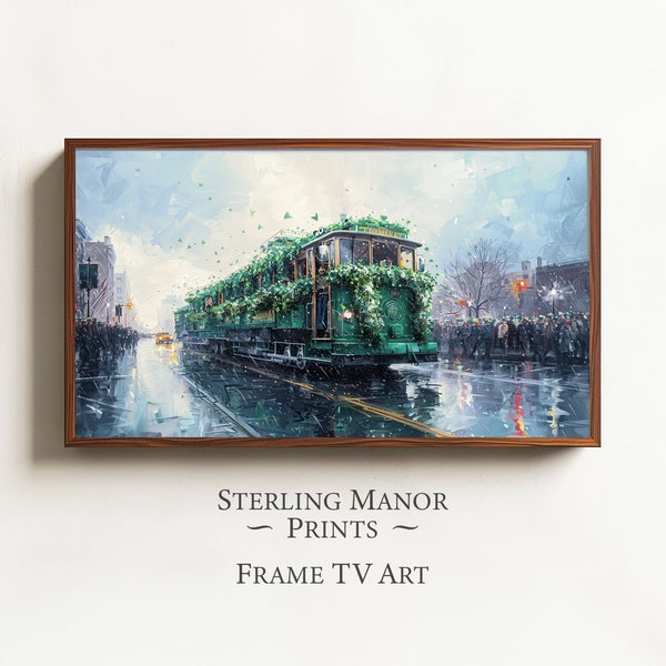 St Patricks Parade Train Festive Irish Samsung Frame TV Art 5251