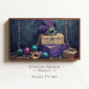 Mardi Gras Gala Frame TV Art Samsung Frame TV Festive Decor 3713