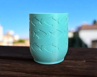 Tropical Marine Fish Vase | Nautical Themed Vase | Ocean Theme Decor | Coastal Decor | 20 Colors Available | 3D Printed Vase