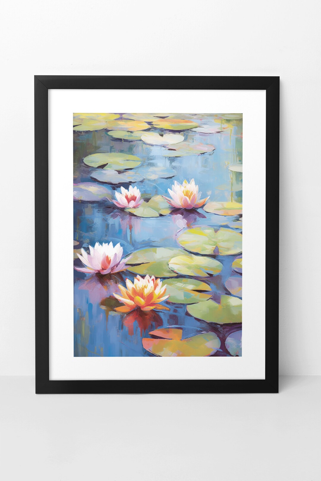 Lily Pads Digital Download Art, Lily Pad Art, Lily Pad Wall Art, Pond ...