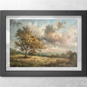 One Tree Hill Digital Download Art, Vintage Art, Vintage Home Décor, Tree Décor, Vintage Landscape, Printable Wall Art, Instant Download
