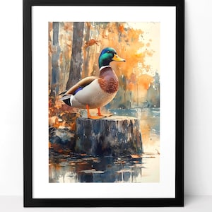Mallard Duck Digital Download Art, Mallard Painting, Duck Art, Duck Painting, Mallard Duck, Mallard Painting, Printable Art Instant Download