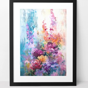 Flower Garden Digital Download, Floral Art, Flower Wall Art, Flower Art, Garden Digital Download, Flower Digital Download, Printable Art