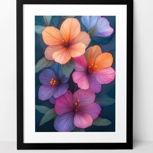 Summer Bloom Digital Download, Floral Art, Flower Wall Art, Flower Art, Garden Digital Download, Flower Digital Download, Printable Art