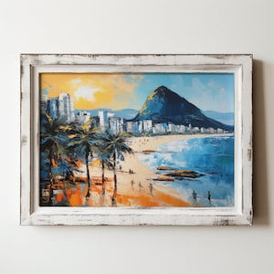 Rio de Janeiro | Printable | Cityscape | Scenery | Beach | Ocean | Sand | Palm Trees | Scenic | Brazil | Vacation | Travel | Wall Art |