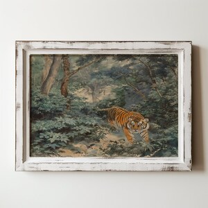 Japanese Tiger Art Print: Kawase Hasui Style (Digital Download)