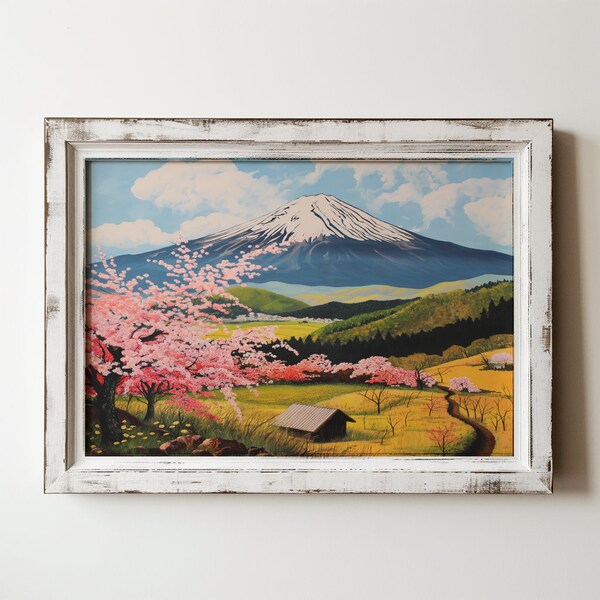 Mount Fuji | PRINTABLE | Mt. Fuji | Japanese art | cultural art | digital print | Hasui | Kawase | ghibli | woodblock | mountainscape |
