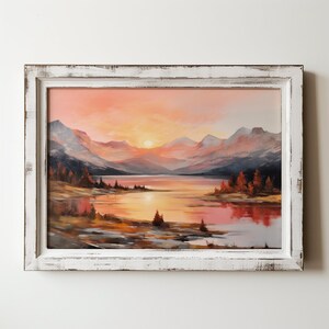 Mountain Sunset Print: Rocky Mountain Scenery Wall Art (Digital Download)
