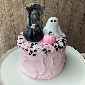 Halloween Ghost Graveyard Fake Cake Handmade Halloween Decor