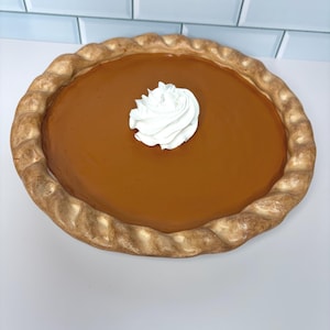 Fake Pumpkin Pie Holiday Decor