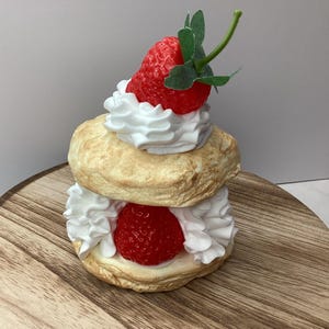 Faux Strawberry Shortcake Kitchen Decor
