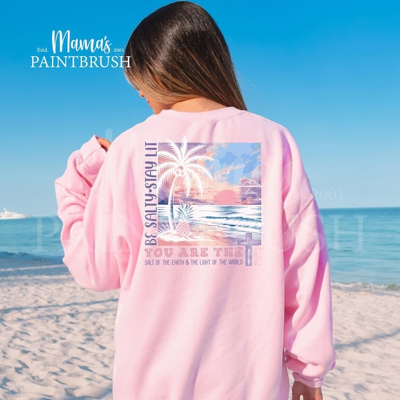 Be Salty Stay Lit Christian PNG – Beach Sunset Design - Commercial Use (Digital Download)