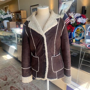 Calvin Klein Brown Faux Leather Jacket