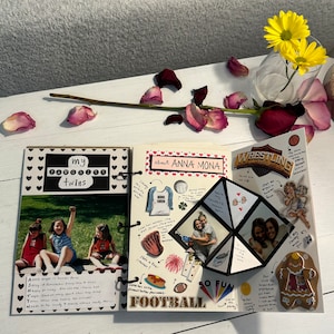 Retro custom memory book for best friend Handmade love book Premade Interactive BFF Scrapbook Popup scrapbook accordion scrapbook