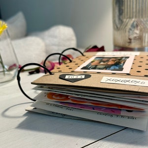 Regalo para él Álbum de recortes personalizado Regalo de viaje para parejas Regalo de un año Regalo de aniversario para él Regalo para ella Regalo de propuesta