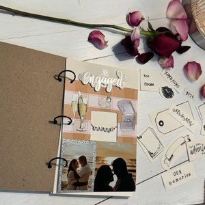 Libro de aventuras interactivo prediseñado, álbum de recortes, regalo para parejas, regalo de San Valentín para novio, regalo personalizado para él, regalo de boda.