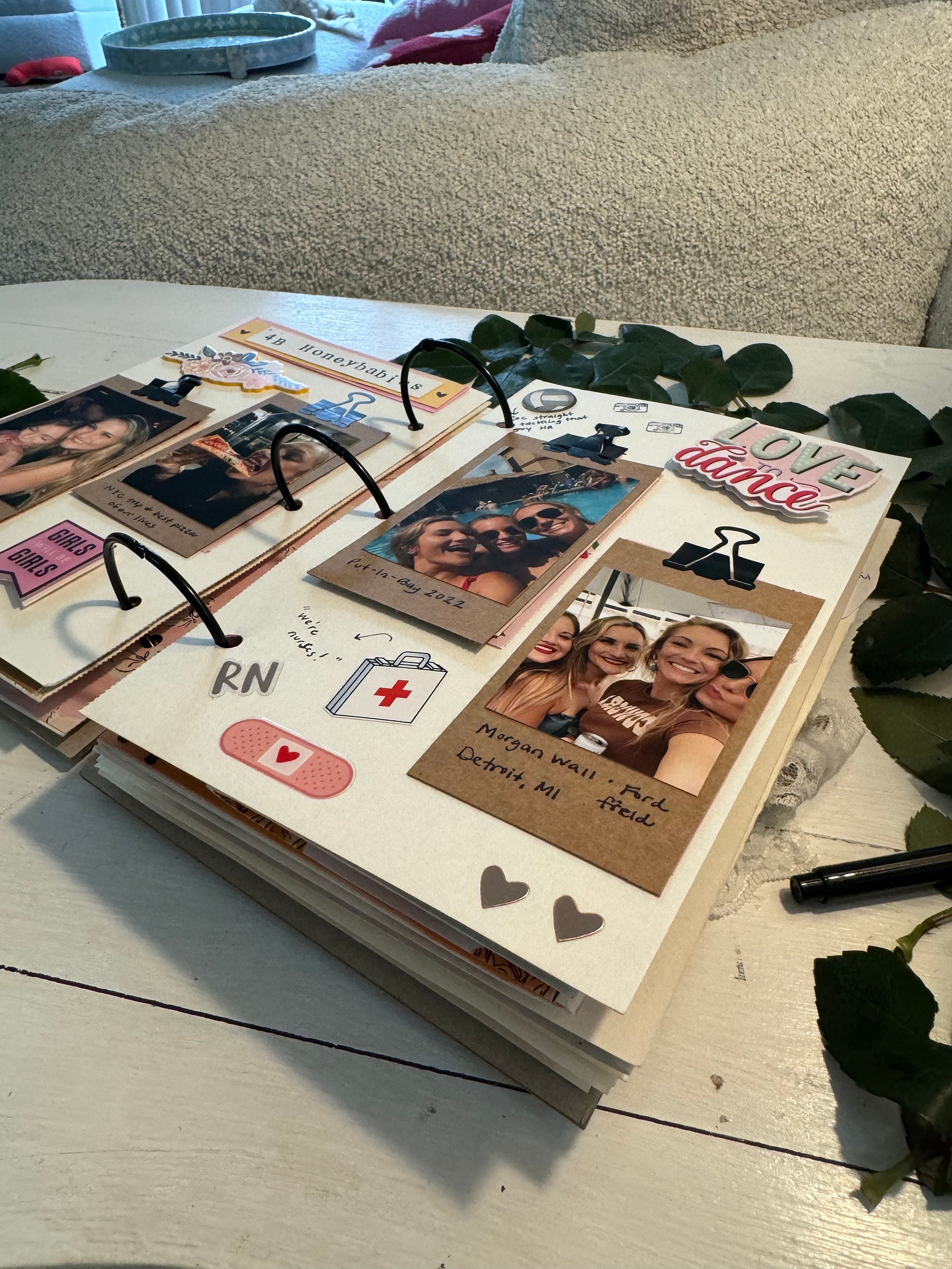 Custom Scrap Custom One Year Gift for Him Scrapbook for Her Interactive Scrapbook ...