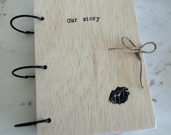 Surprise Marriage Proposal Idea for her Interactive Scrapbook Personalized Wedding Book Custom Wooden Cover Popup scrapbook engagement ring