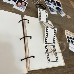 Álbum de recortes interactivo divertido prefabricado, álbum de fotos premontado único, libro de recuerdos para él, álbum de recortes con elementos interactivos, libro de un año