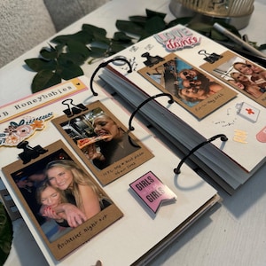 Álbum de recortes interactivo personalizado, regalo de recuerdo de aniversario