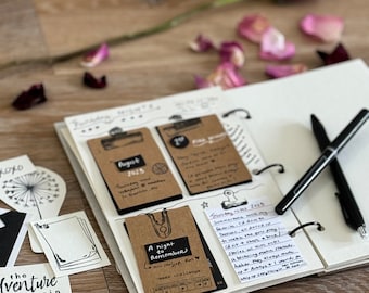 Personalisiertes Scrapbook Interaktives Scrapbook Vorgefertigtes Scrapbook Vintage personalisiertes Notebook Interaktives Notebook Flip-Up Vorgefertigtes Scrapbook