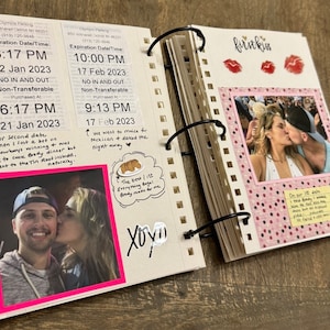 Dating book, Bumble Hinge Tinder Match.com dating memory book, Couples gift, special gift for him, special scrapbook for memories, journal