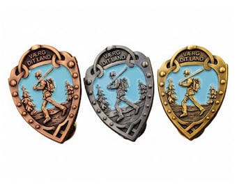 Large Norwegian Foot March Badge