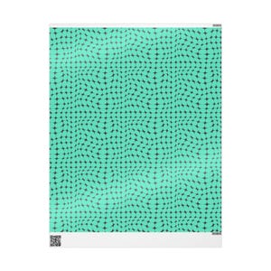 Teal Y2K Wrapping Paper, Stylish Gift Wrap, 90gsm Fine Art Paper image 6