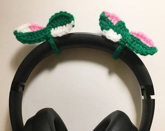 Accessoire casque plante crochet multicolors