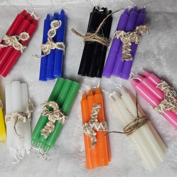 Pack of 5,Chime Candles 4 inches,1/2 in diameter/Altar Candles, Wiccan Candles Ritual Candles Small Taper Candles Mini Candles Spell Candles