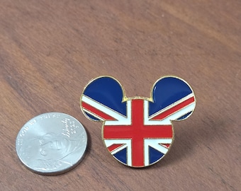 Authentic 2008 Disney Mickey Icon Flag Pin - United Kingdom Union Jack