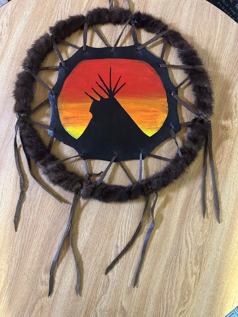 Lakota Tipi colgador de pared hecho a mano Dakota del Sur imagen 1