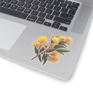 Australian Wattle Plant | Australian Sticker | Travel Stickers | Australian Flower | Laptop Sticker | Australian Gifts | Journal Stickers |
