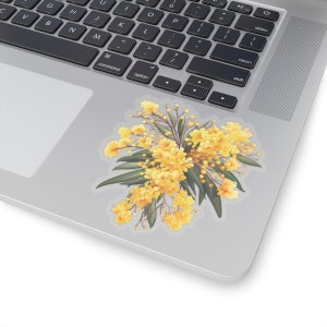 Australian Wattle Plant | Australian Sticker | Travel Stickers | Australian Flower | Laptop Sticker | Australia Gifts | Journal Stickers |