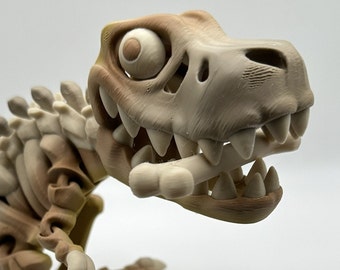 T-Rex Skeleton, 3D Printed, Articulated Flexi